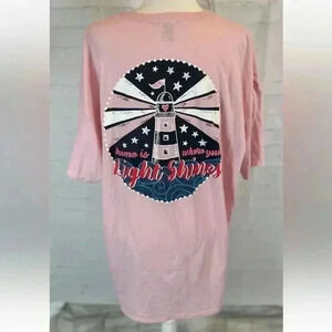 Tennessee Girl Home Is Where Your Light Shines Woman’s T Shirt Pink XXL 2X Top‎